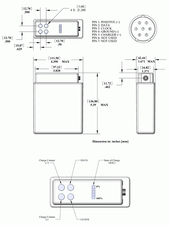 PB-LW-05-01 Land Warrior Battery Drawing